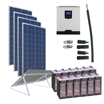 Kit Solar 5000Wp 24V / 8250Wh/día 765Ah OPZS