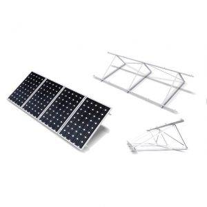 Estructura soporte reforzada 30º para 4 paneles solares de 72 células