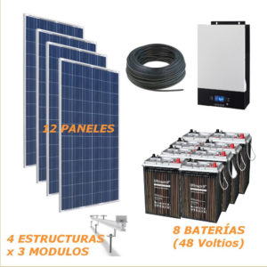 Kit Solar 5000W 48V 19800Wh/Día