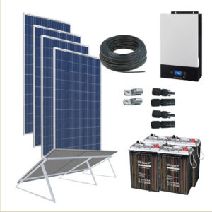 Kit Solar 3000W 24V 6400Wh/Día 600Ah C120