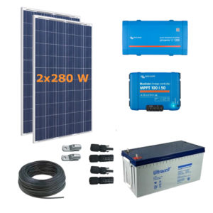 Kit solar para barcos 2x280W, regulador, inversor y batería