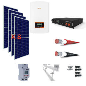 Kit Solar Autoconsumo Directo 3kWp - SOLIS-RHI-3.6K y batería Pylontech