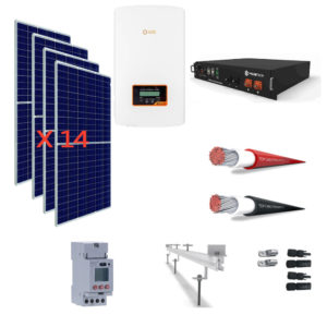 Kit Solar Autoconsumo Directo 5kWp - SOLIS RHI 6K y batería Pylontech