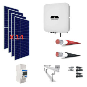 Kit Solar Autoconsumo Directo 5kWp Monocristalino HUAWEI SUN2000 5KTL
